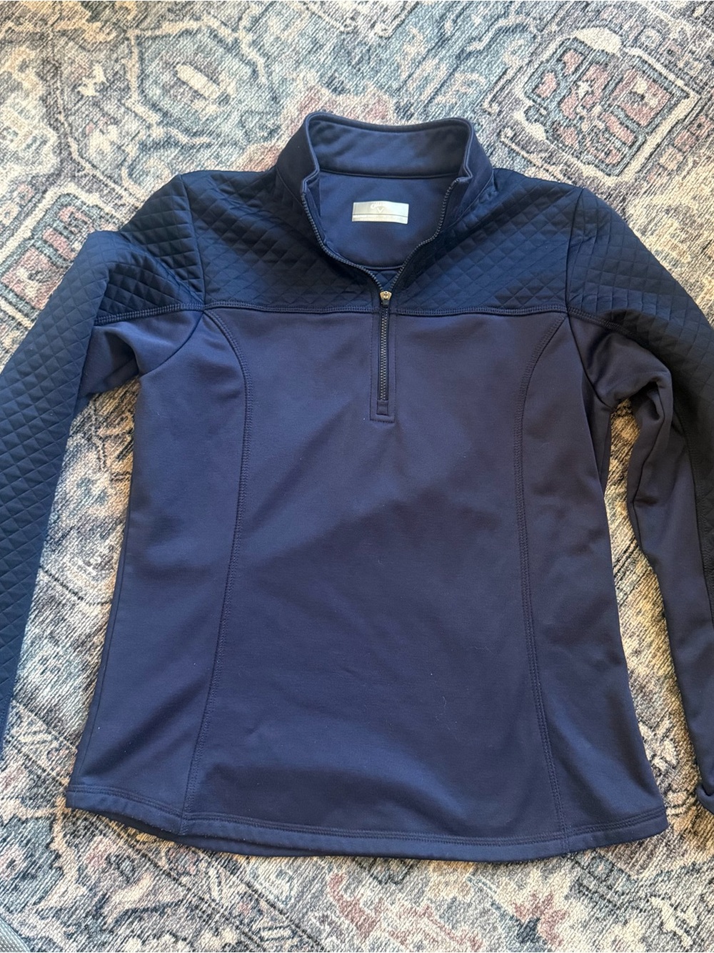 Callaway Weather Series Navy Quilted Golf Quarter Zip Sz M